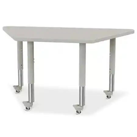 Berries® Trapezoid Activity Tables, 24" x 48", Gray