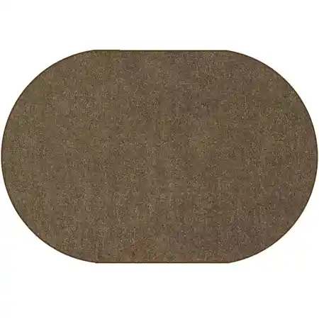 Mt. St. Helens Solid Color Classroom Carpet Collection, Mocha, Oval 8'3" x 11'8"