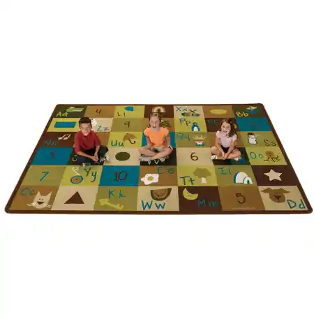 Learning Blocks Classroom Rug, Nature's Colors