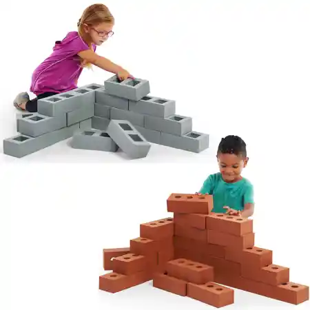 Foam Brick & Cinder Block Set